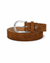lepelou-leder - Wildleder Gürtel LIVIA cognac mit silberner Schnalle -