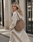 Wildleder Handtasche TARA taupe