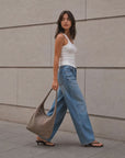 Wildleder Shopper MILA taupe