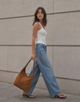 Wildleder Shopper MILA cognac